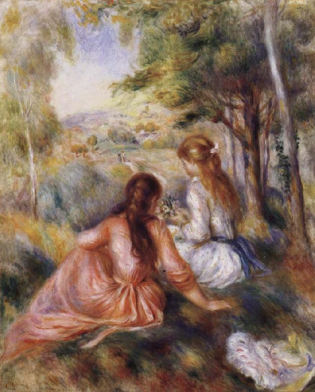 Pierre Renoir In the Meadow oil painting image